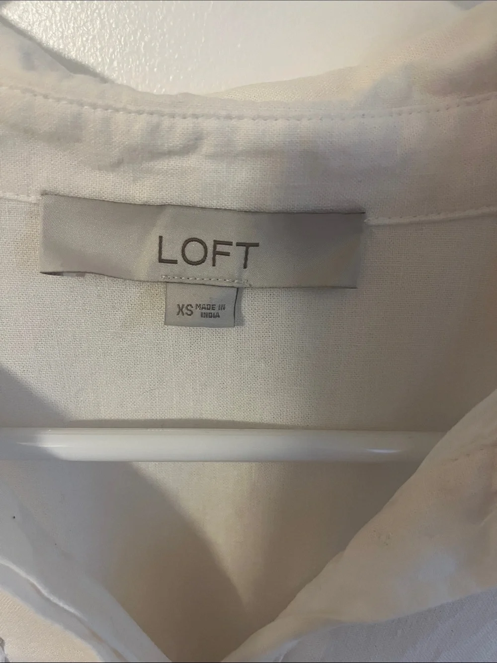 LOFT Cream Button-Front Drawstring Shirt Jacket - Picture 2 of 5